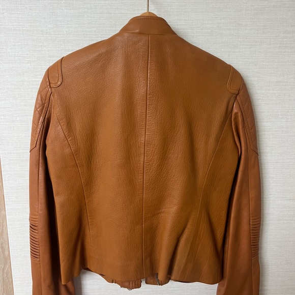 Kenna T Caramel Leather Jacket - Picture 3 of 9